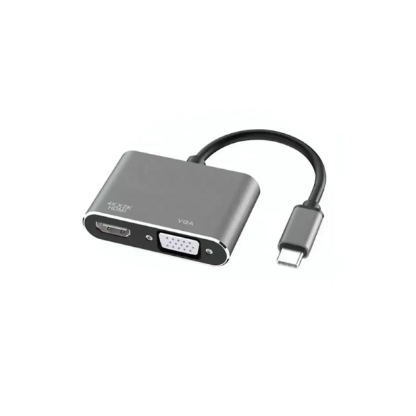 CONVERTIDOR SPIDERTEC USB TIPO C A HDMI/VGA HEMBRA